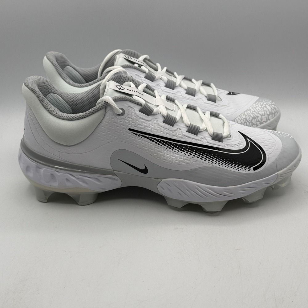 Nike Alpha Huarache Elite 4 Low MCS Men 13 White Black Grey Cleat FD6255 100